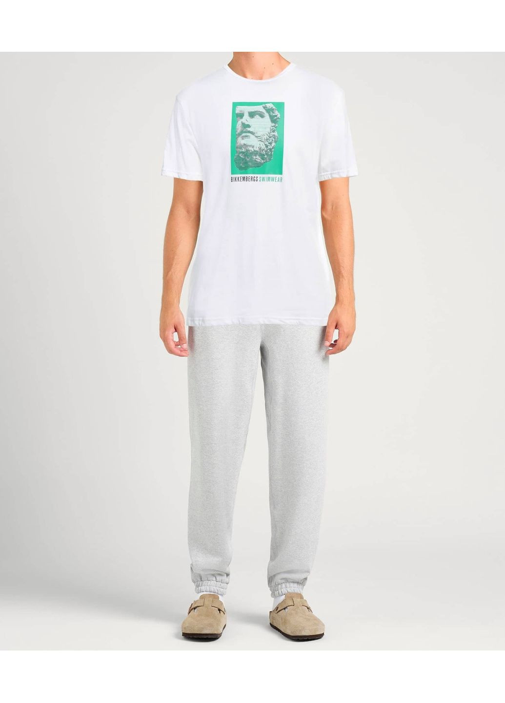 Біла футболка чоловіча з коротким рукавом Bikkembergs Sticker