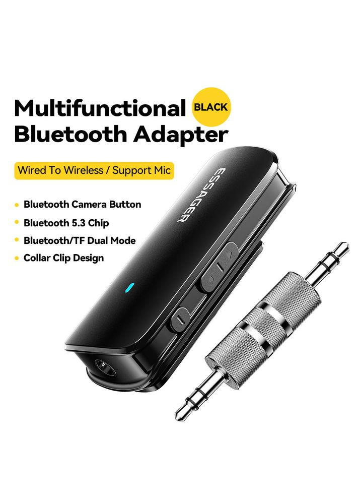 Багатофункціональний Bluetooth 5.3 аудіо адаптер EBT53-DT01-P на 3,5 мм (Aux) + слот для TF карти Essager (322581590)