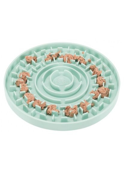 Миска Junior для медленного кормления щенков, голубая, пластик, d 21 см Trixie (324625356)