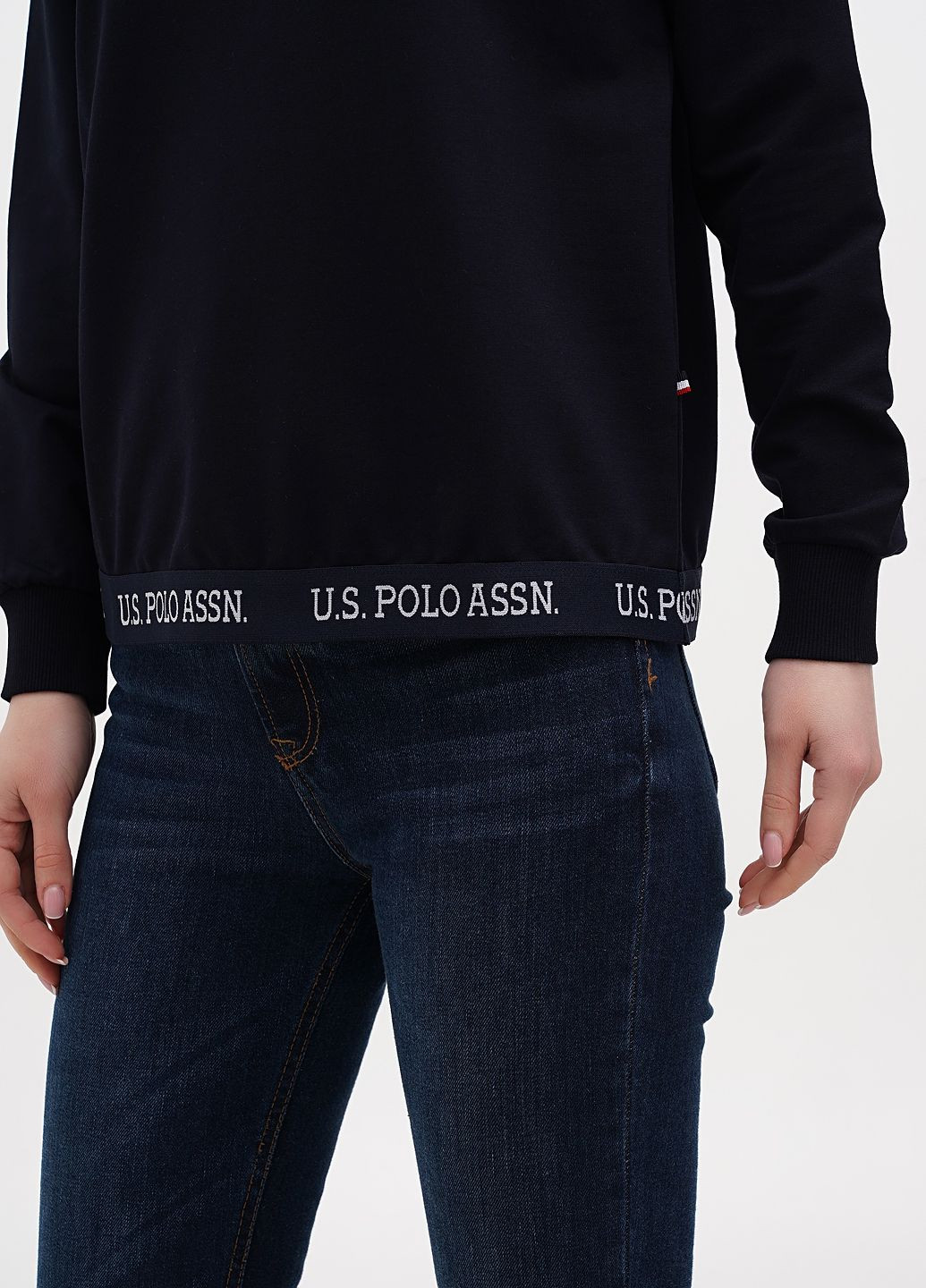 Світшот U.S. Polo Assn жіночий U.S. Polo Assn. - крій темно-синій - (292505786)