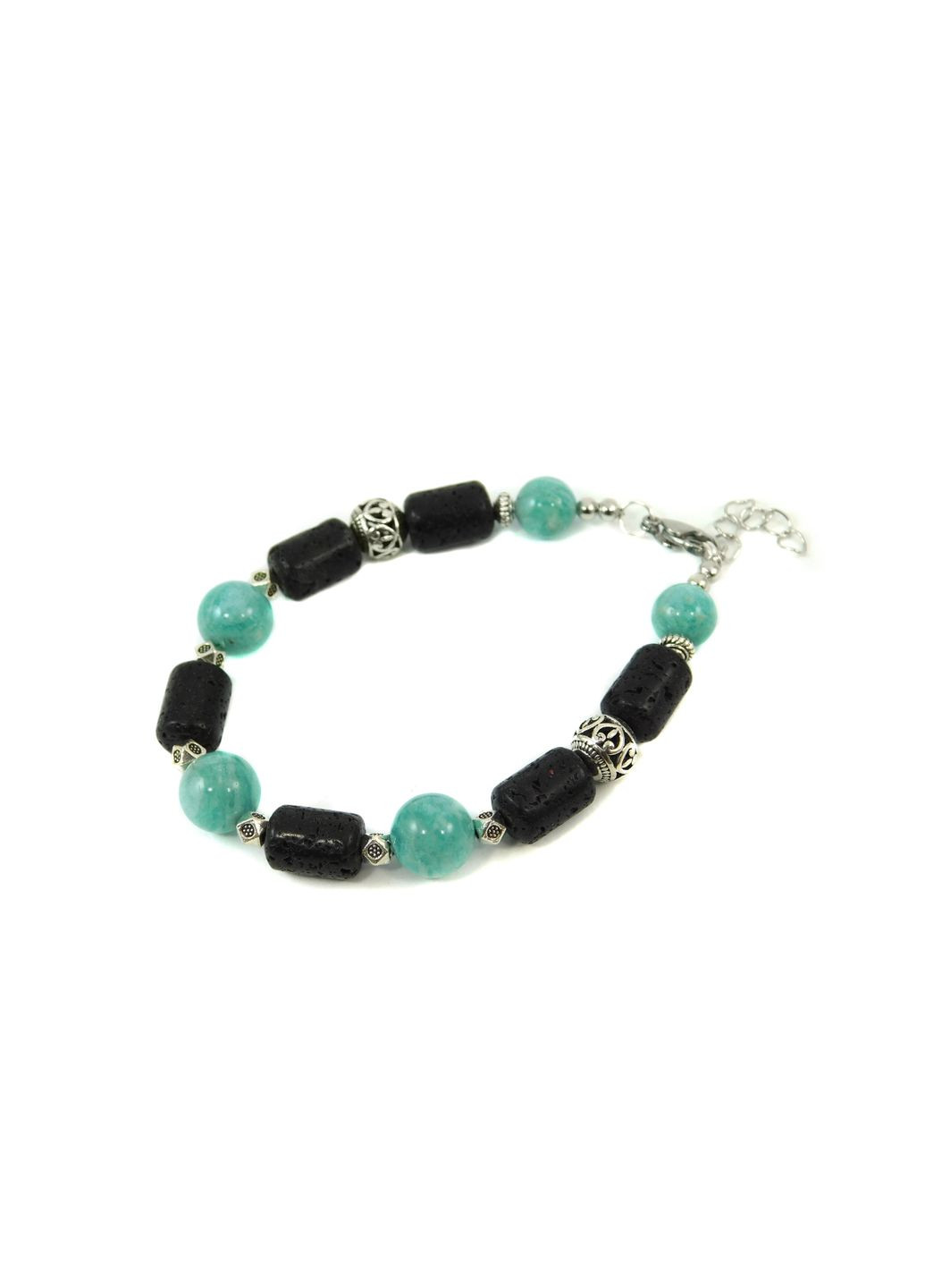 Эксклюзивный браслет "Побережье моря" Лава, Амазонит 20 Fursa fashion (322314687)