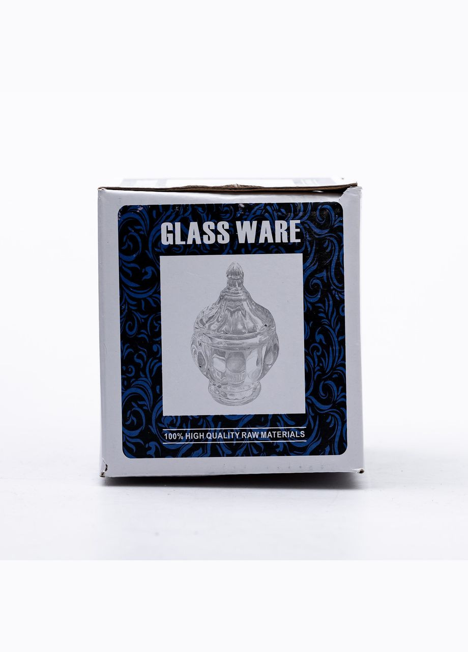 Сахарница с крышкой Ø8.5 см ваза сахарница круглая стеклянная HP-4-107 Yiwu (329375922)