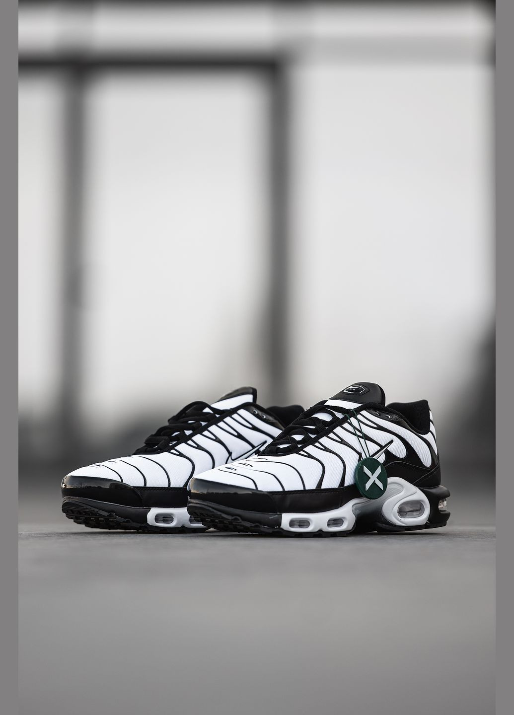 Чорно-білі Осінні кросівки чоловічі і жіночі nike air max tn plus black white | найк аір макс тн плюс чорно-білі No Brand