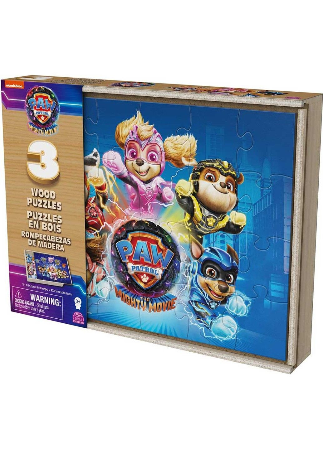Пазл дерев’яний 3 в 1 «Цуценячий патруль у кіно 2» (21см * 28см) Spin Master (331298683)