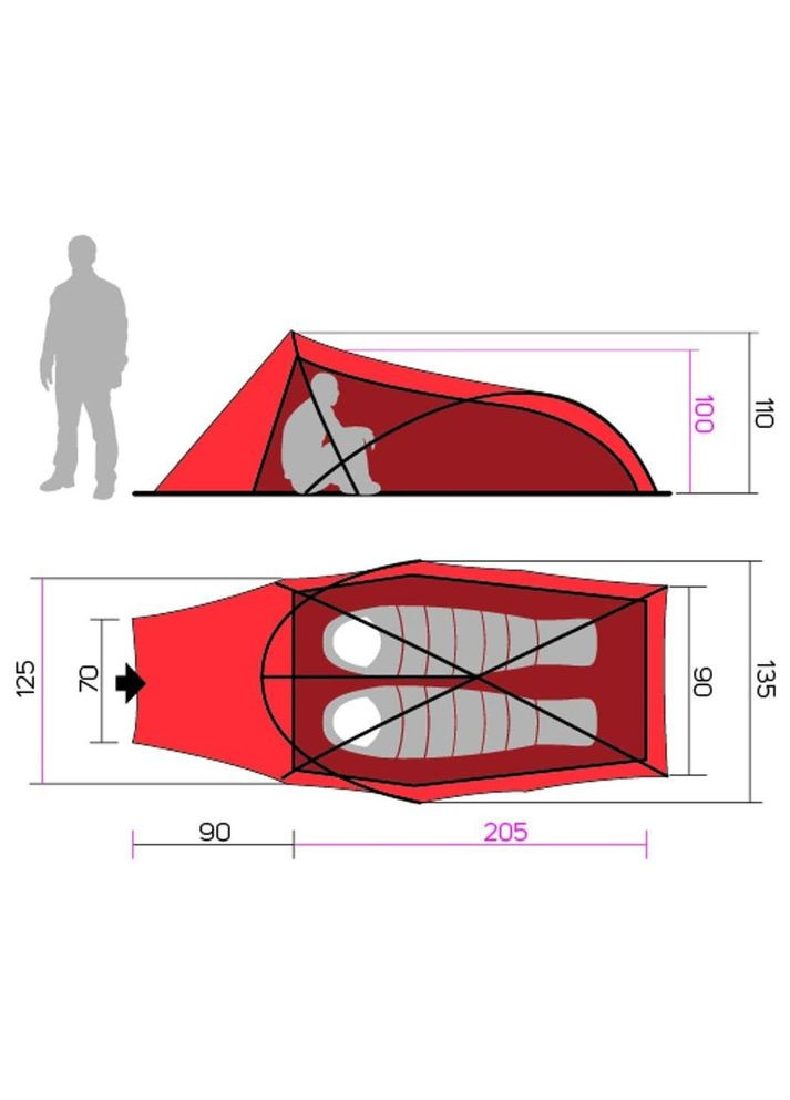 Палатка Hawk 2 Snow 10003190HHX Hannah (316516346)