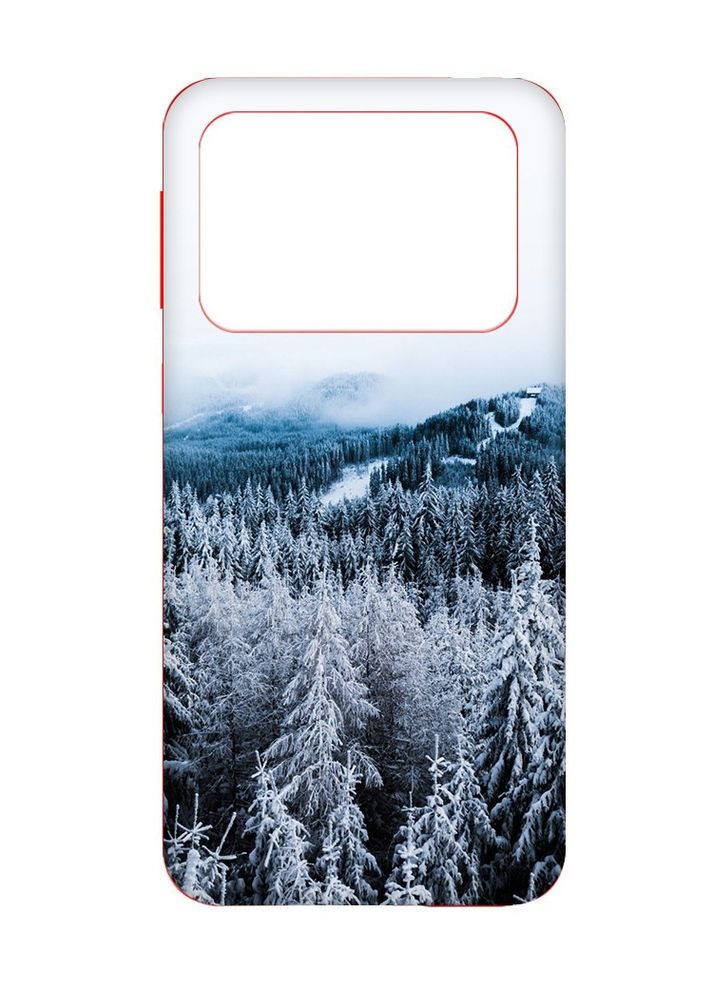 Чохол з червоними боками на Xiaomi Poco X4 Pro 5G:: Зимовий ліс (принт 164) Creative (360658272)