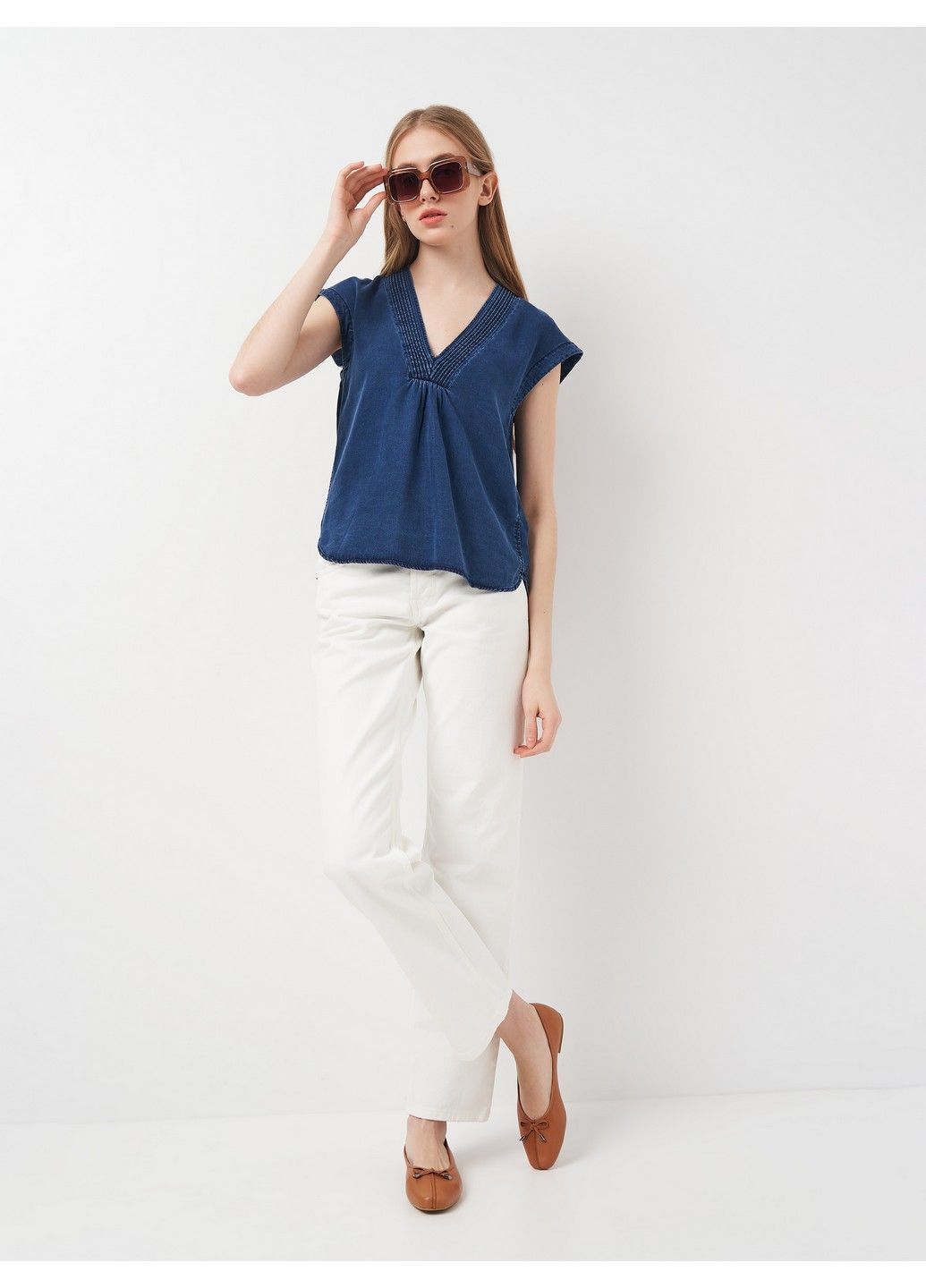 Синя літня блуза H&M