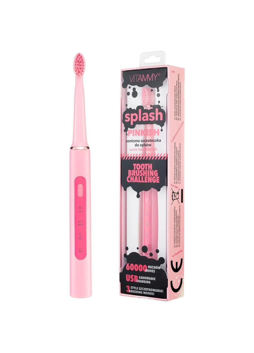 Зубная электрощетка Splash Pinkish (от 8 лет) Vitammy (370620551)