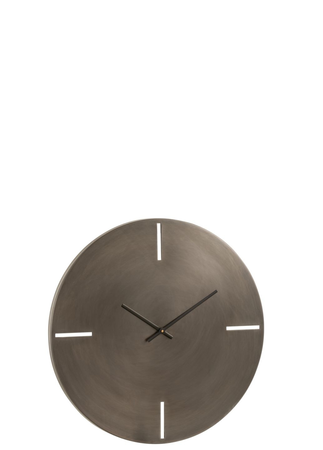 Настенные часы круглые серого матового цвета в алюминиевом корпусе диаметр 51 см. Бельгия (17196) J-Line (303354564)