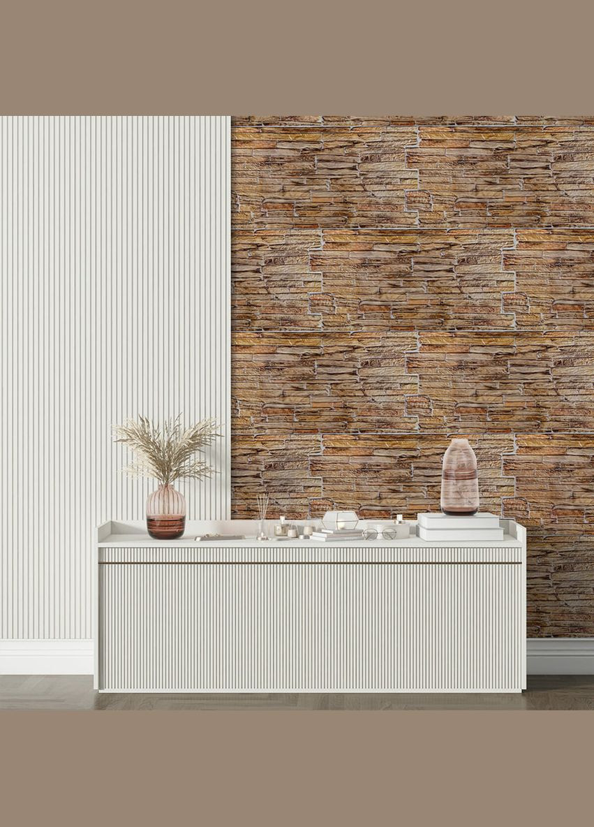 Декоративная панель ПВХ под кирпич 960*480*4мм (D) SW00001837 Коричневый Sticker Wall (298284780)