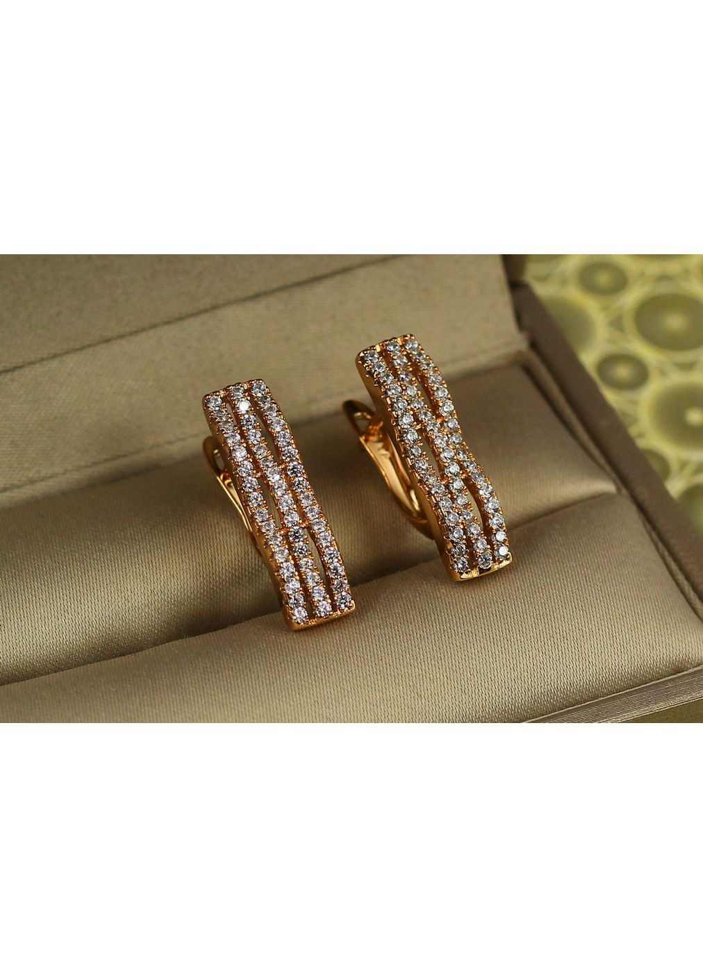 Серьги шезлонг 2 см золотистые love-shopping Xuping Jewelry (354655823)