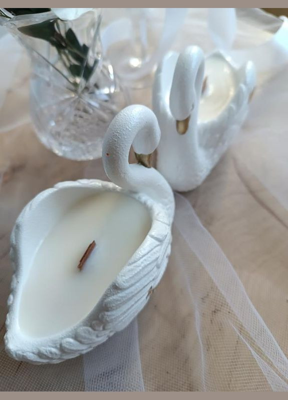 Ароматическая свеча лебедь в гипсовом кашпо ручной работы Hand Made (316655337)