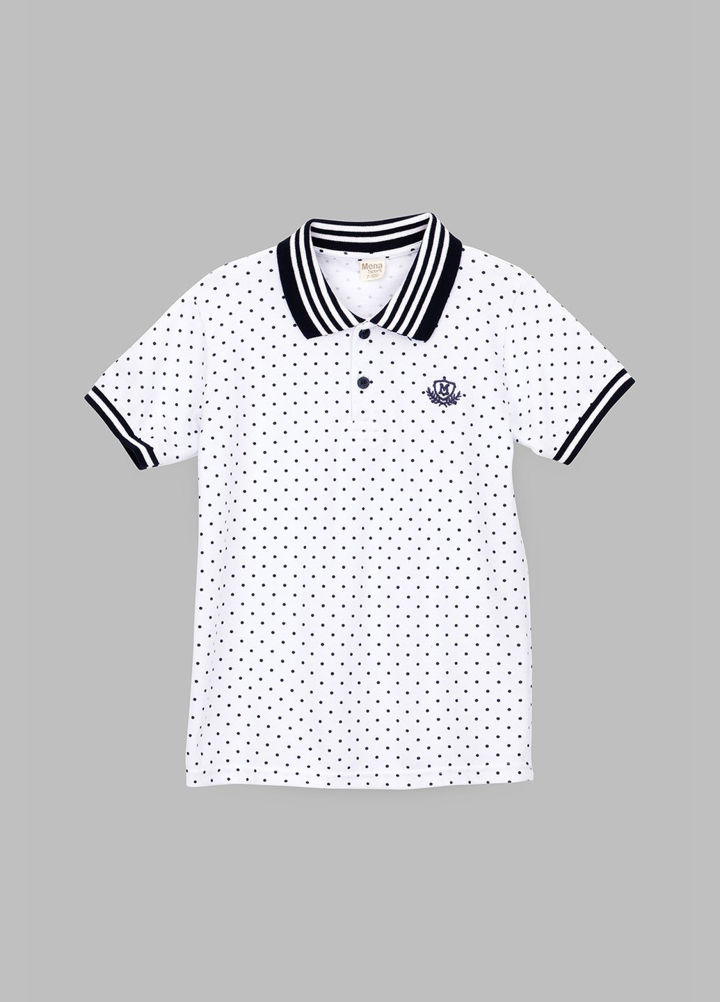 Белая детская футболка-поло для мальчика Alisa