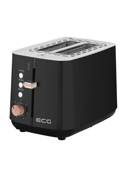 Тостер у металевому корпусі з підігрівом та розморожуванням ST 2768 Timber Black 80892 ECG (316590031)