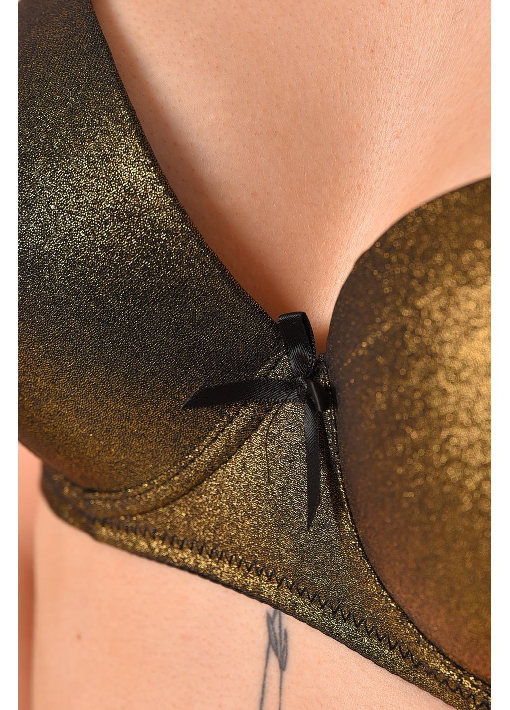 Золотой бюстгальтер женский золотистого цвета чашка с Let's Shop полиамид