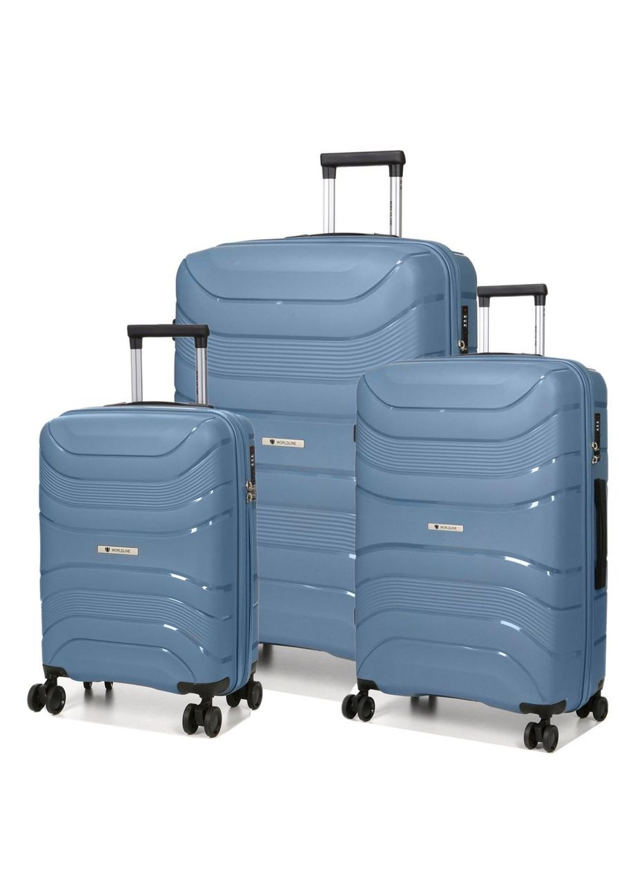 Набір валіз Франція (L M S-3шт) поліпропілен / 288 WORLDLINE (324802047)