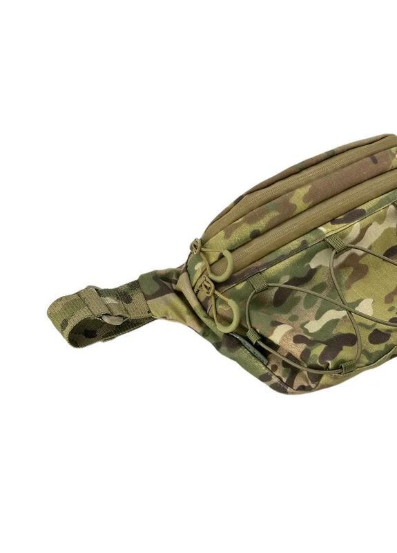 Мужская сумка бананка на пояс WolfPack, с резиновой крепью для вещей. Мужская текстильная сумка на поясе. HardKIT 8237222-HK (370140814)