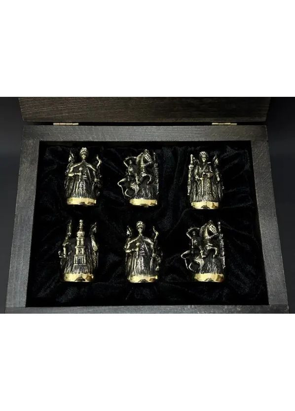 Набор рюмок подарочный оборотни "Гетман" 6 шт. в деревянном кейсе. Handmade 48440048 (366666055)