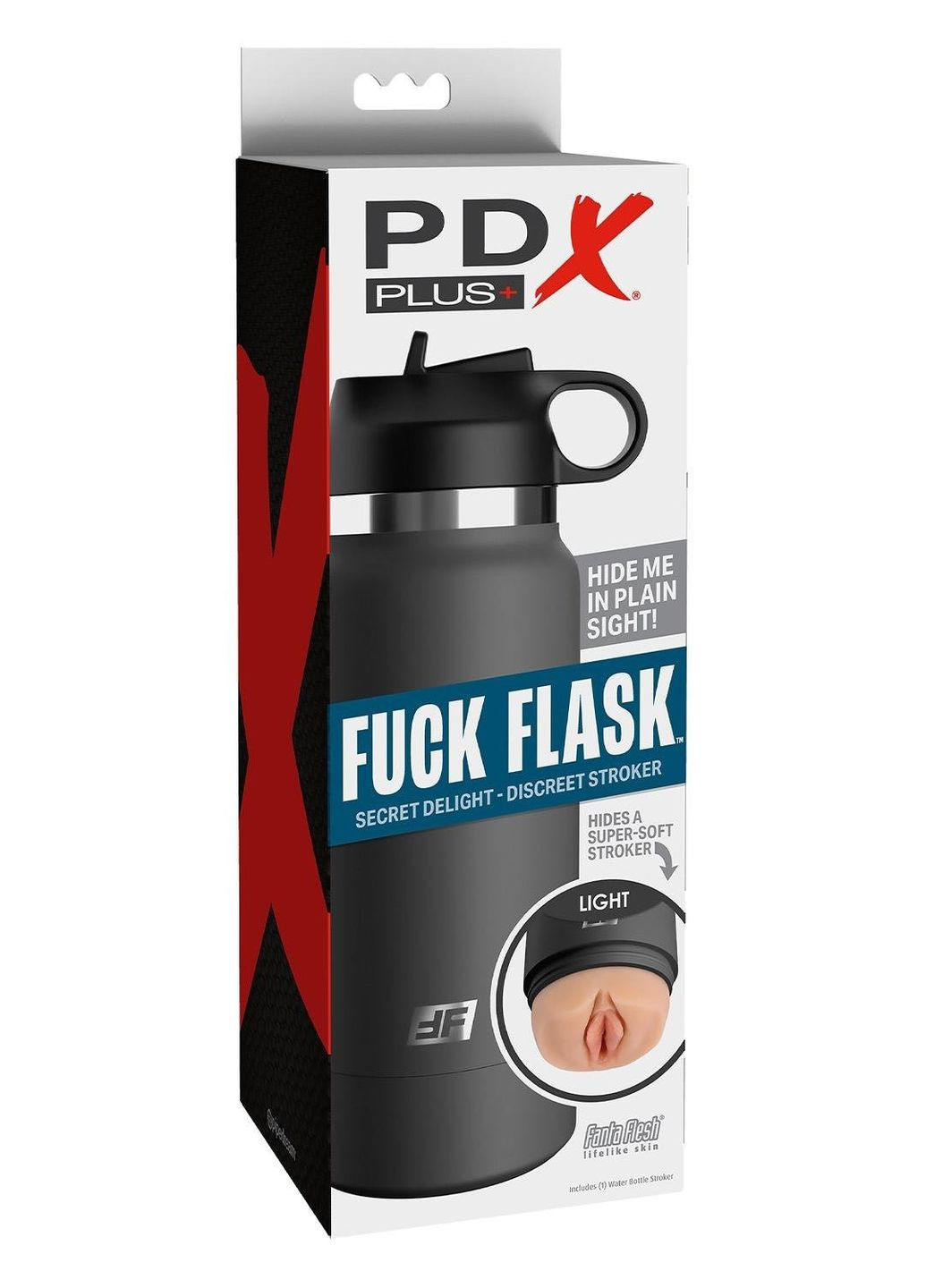 Мастурбатор вагина в колбе PDX Plus Fuck Flask телесный, 23.8 см Pipedream (361670322)