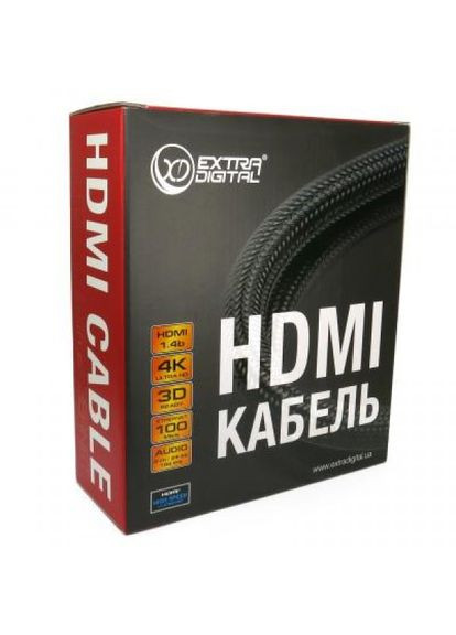 Кабель мультимедійний (KBH1613) EXTRADIGITAL hdmi to hdmi 10.0m (287338567)