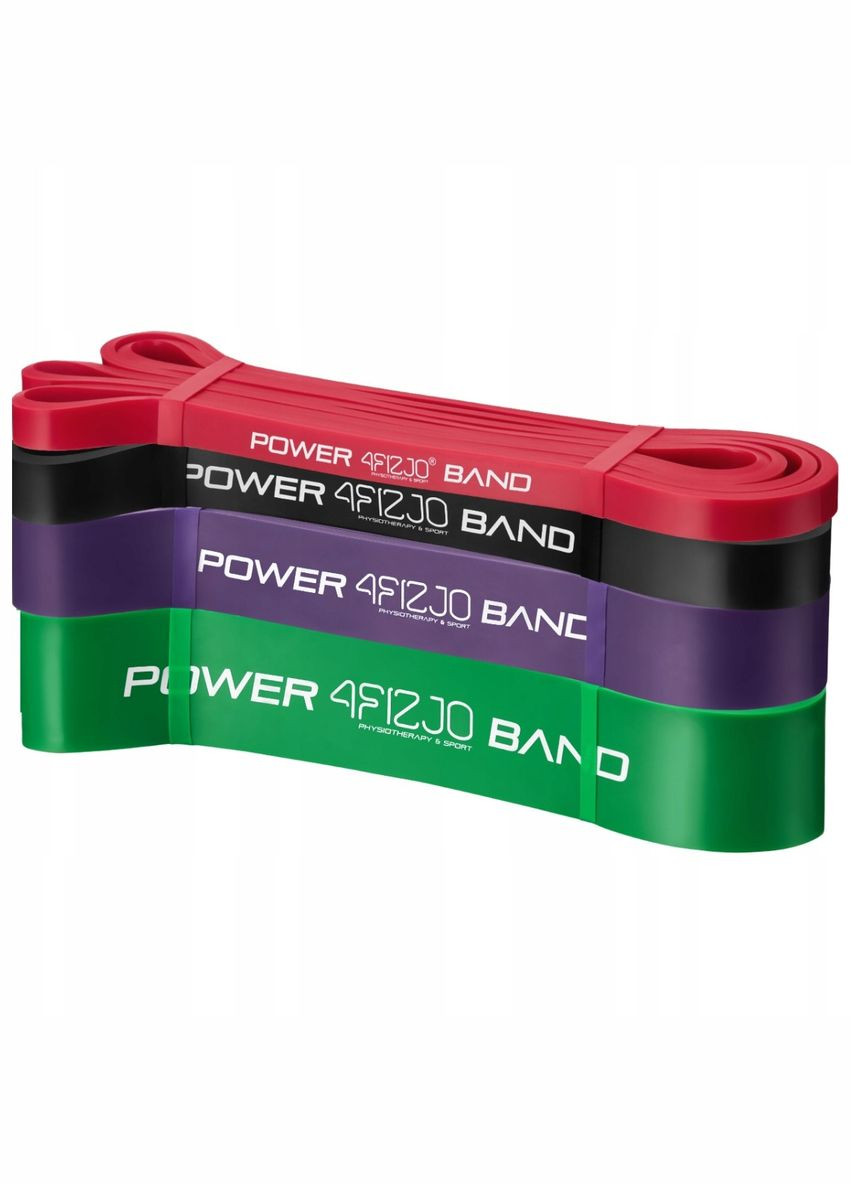 Еспандерпетля Power Band 6-36 кг (резина для фітнесу і спорту) набір 4 шт 4FIZJO 4fj0063 (275653943)