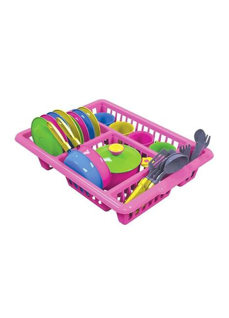 Кухонний набір 5 ТехноК рожевий посуд для кухні столові прилади каструля сковорідка кухонне приладдя ProDobro (367092513)