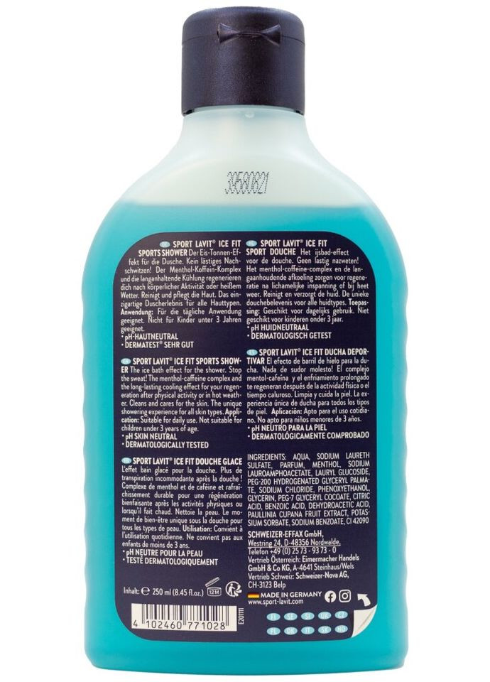 Гель для душа с охлаждающим эффектом Sport Lavit Ice Fit 250 ml (77102) (77102) HEY-sport (316396462)