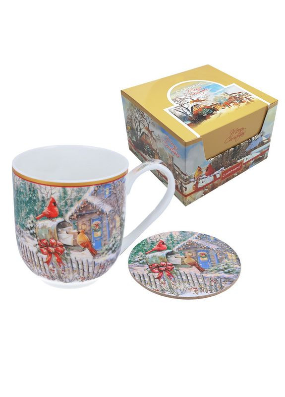 Кружка з підставкою Лист до Миколая (600 мл)(219-9782) Carmani (346286733)