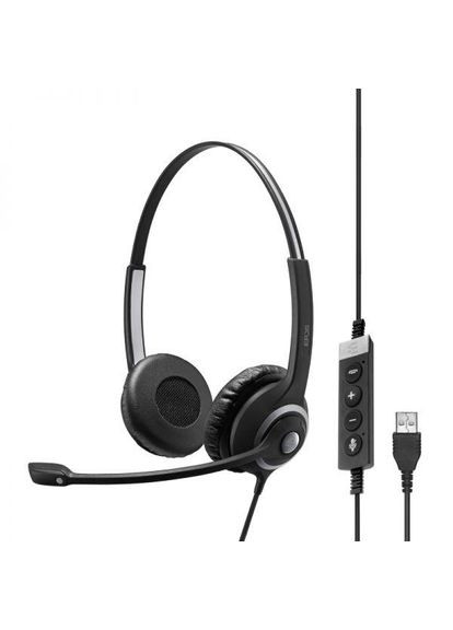 Компьютерная стерео On-Ear IMPACT SC 260 USB MS II, USB, однонаправленный, сертификат Microsoft Teams, 2.9м, Epos (342397779)
