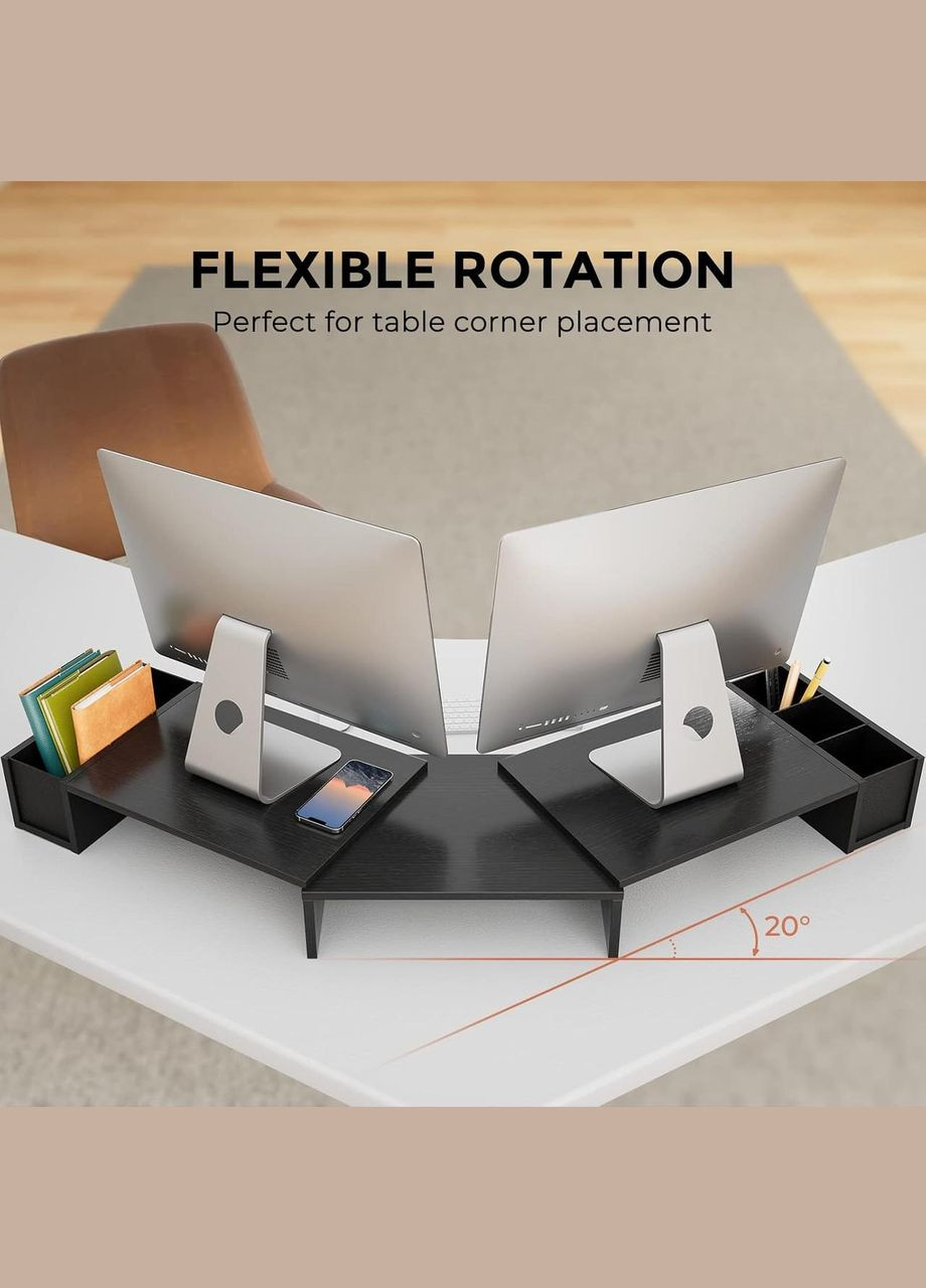 Стойка для двух мониторов Черный No Brand (315395879)