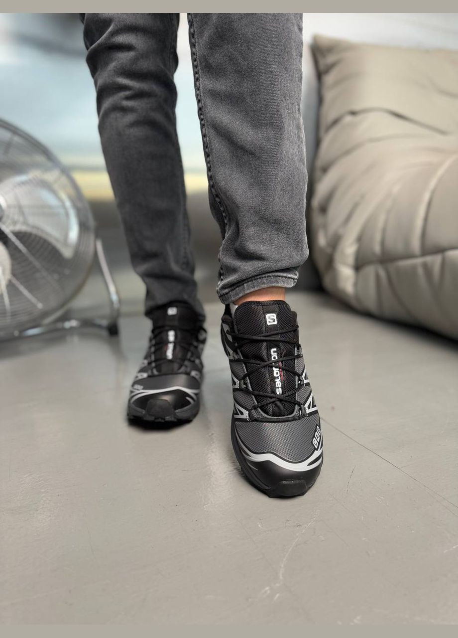 Черные зимние кроссовки зимние мужские salomon xt-6 winter gore-tex black gray termo fleece | саломон хт-6 черные серые термо с флисом No Brand