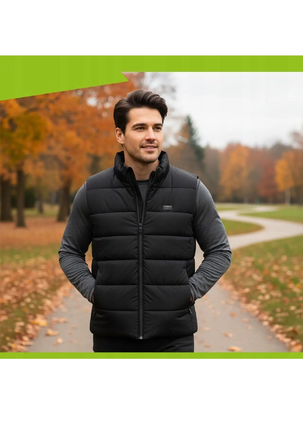 Жилетка унисекс с подогревом питанием от USB 11 зон нагрева 3 уровня температуры 2 отдельные кнопки (482083-Prob) Размер XL Unbranded (370209080)