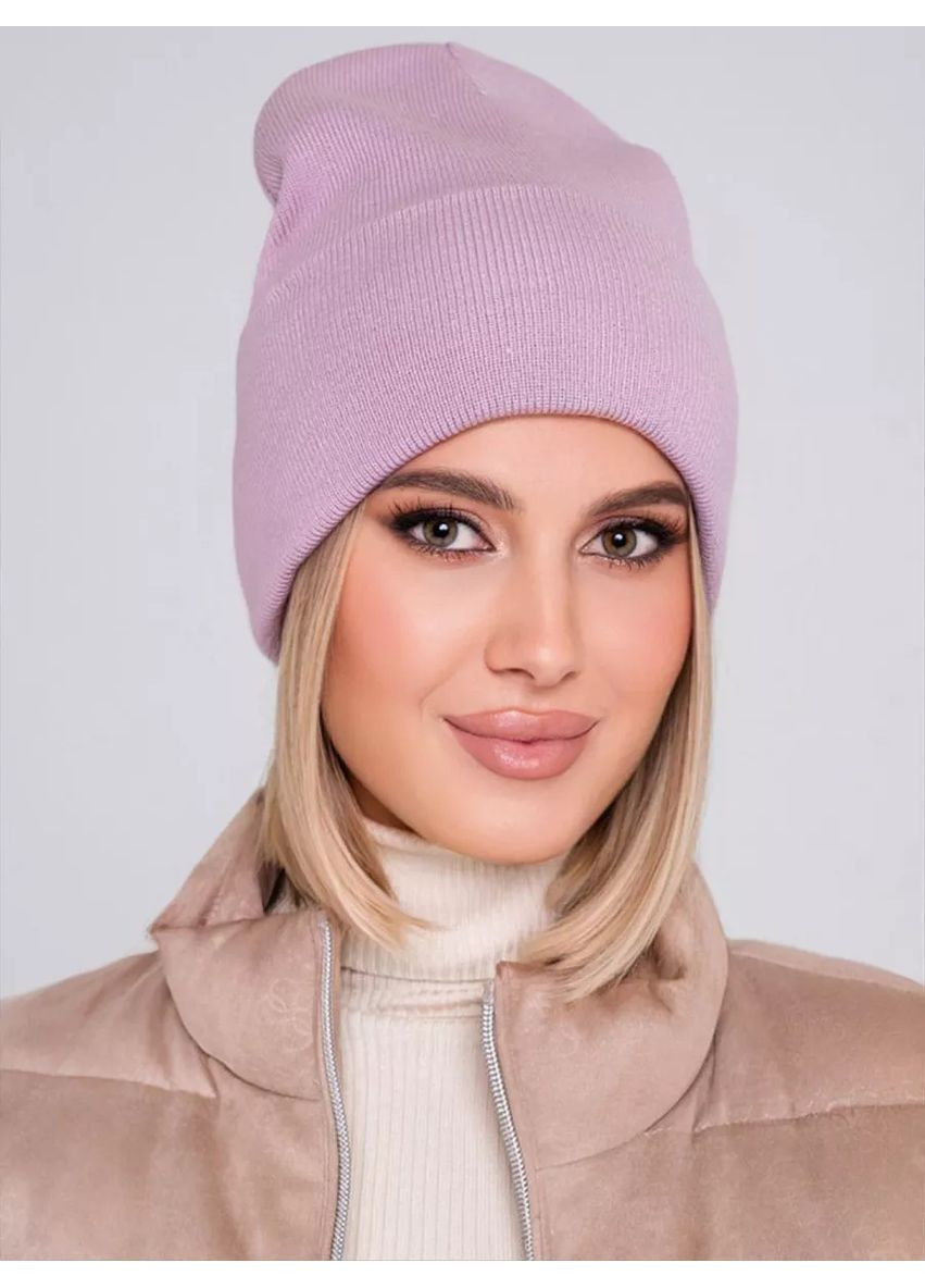 Молодежная двухслойная шапка бини лонг No Brand Шапка біні лонг лопата (362411558)