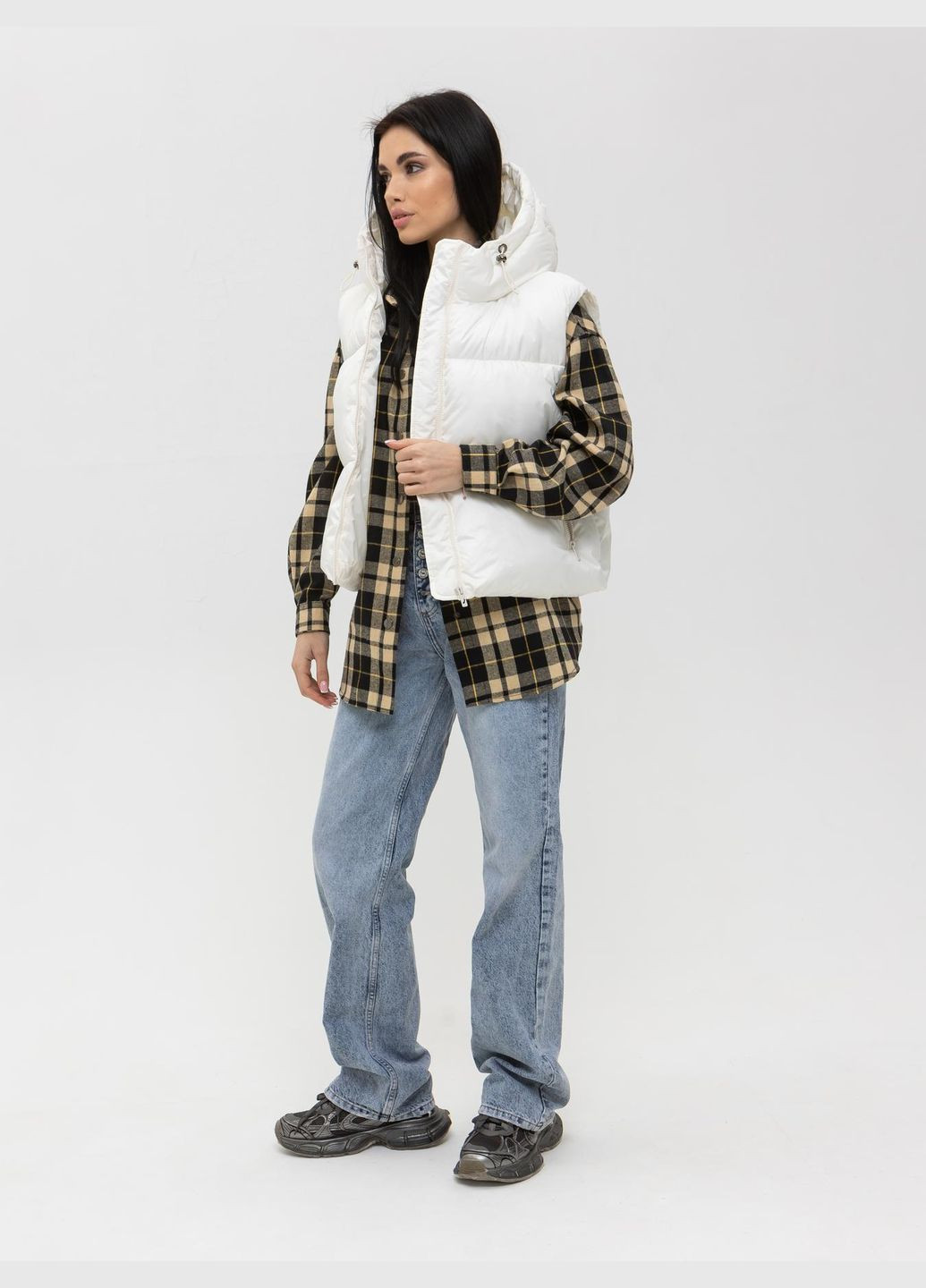 Базовый жилет на пуху с капюшоном Vakko (319843324)