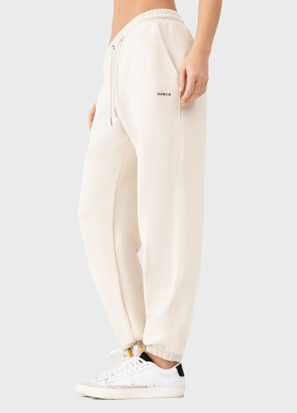 Штани бежеві з трикотажу "French Terry" XL Avecs (330025407)