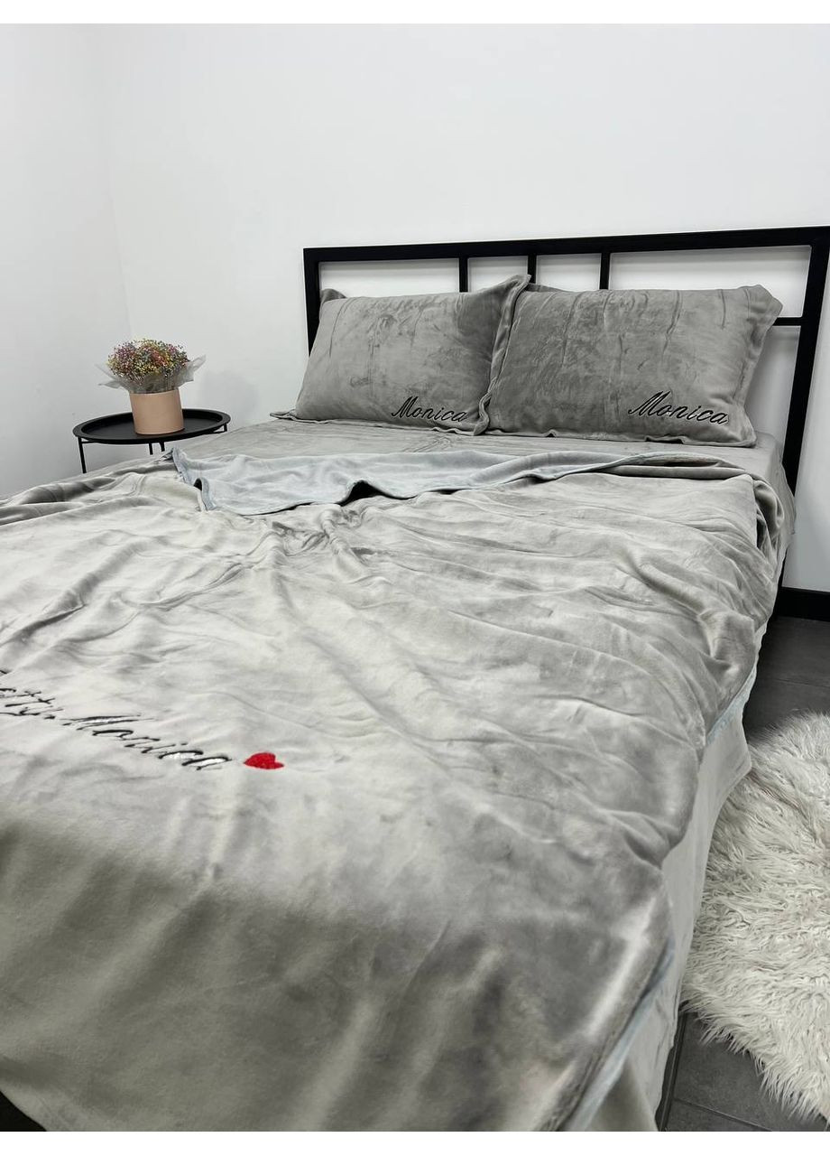 Велюрова постільна білизна Моніка євро 200х230 Koloco (366343864)