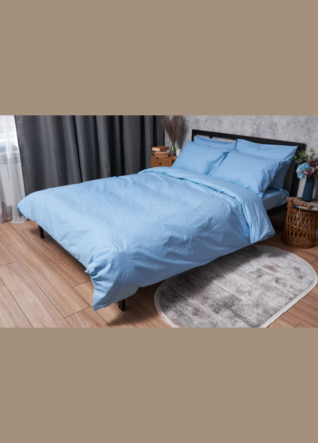 Комплект постільної білизни Бязь Gold Люкс полуторний євро 160х220 наволочки 2х50х70 (MS-820003066) Moon&Star Nordic (288044211)