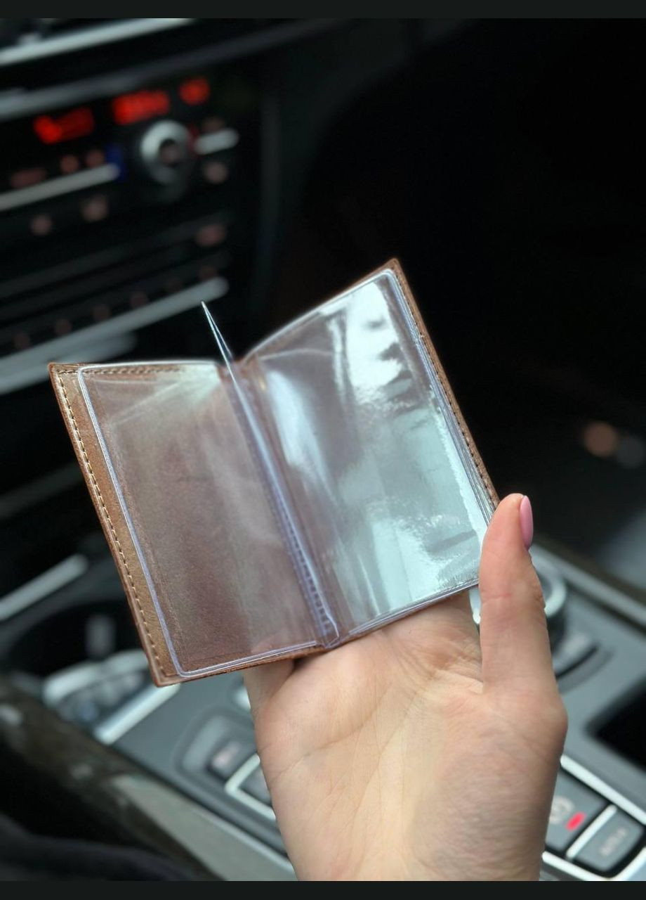 Шкіряна обкладинка для ID-паспорта та водійських прав 2186-1B No Brand (359380799)