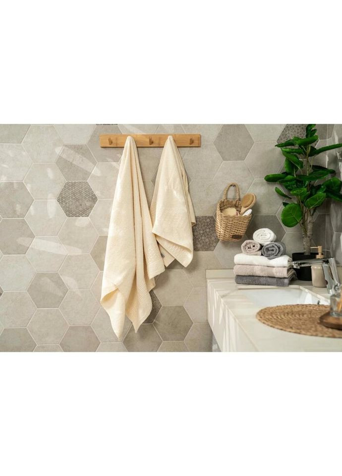 Набор полотенец махровых Lotus ART-2357-IV 2 шт айвори Ardesto комбинированный