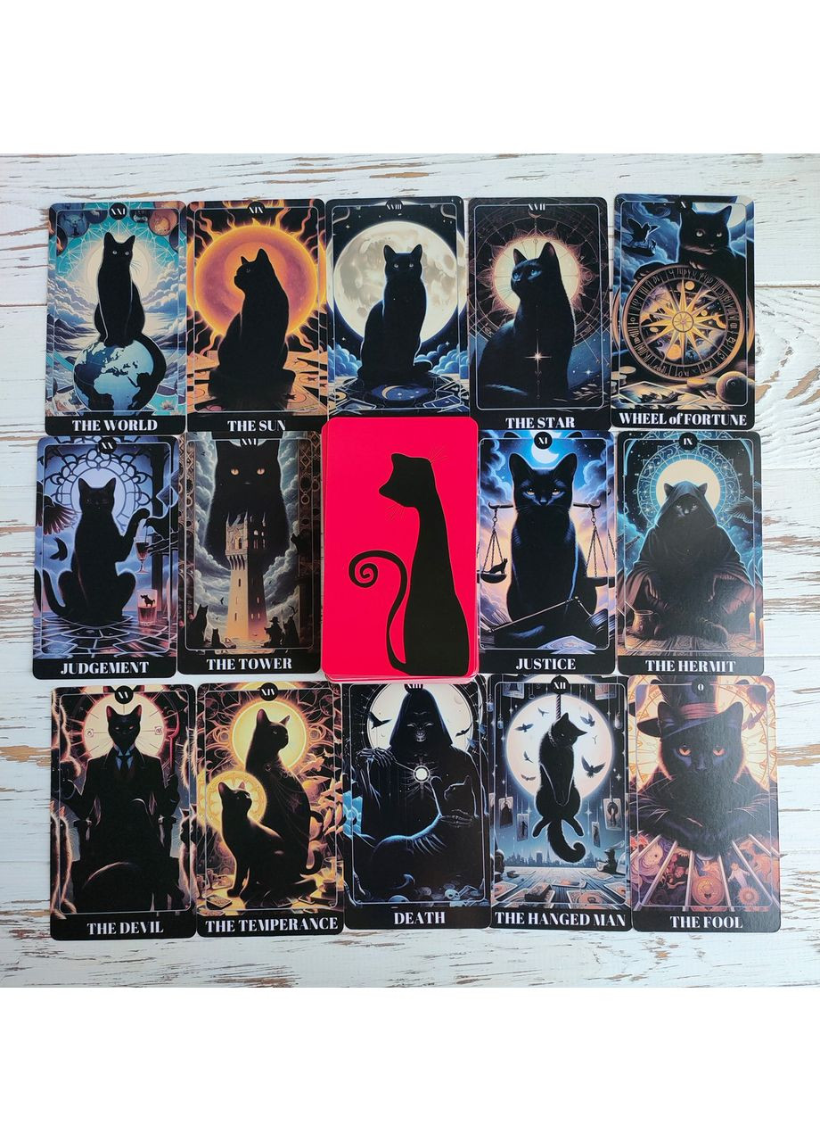 Таро чорного кота Black Cat 6х10 см Tarot (351372761)