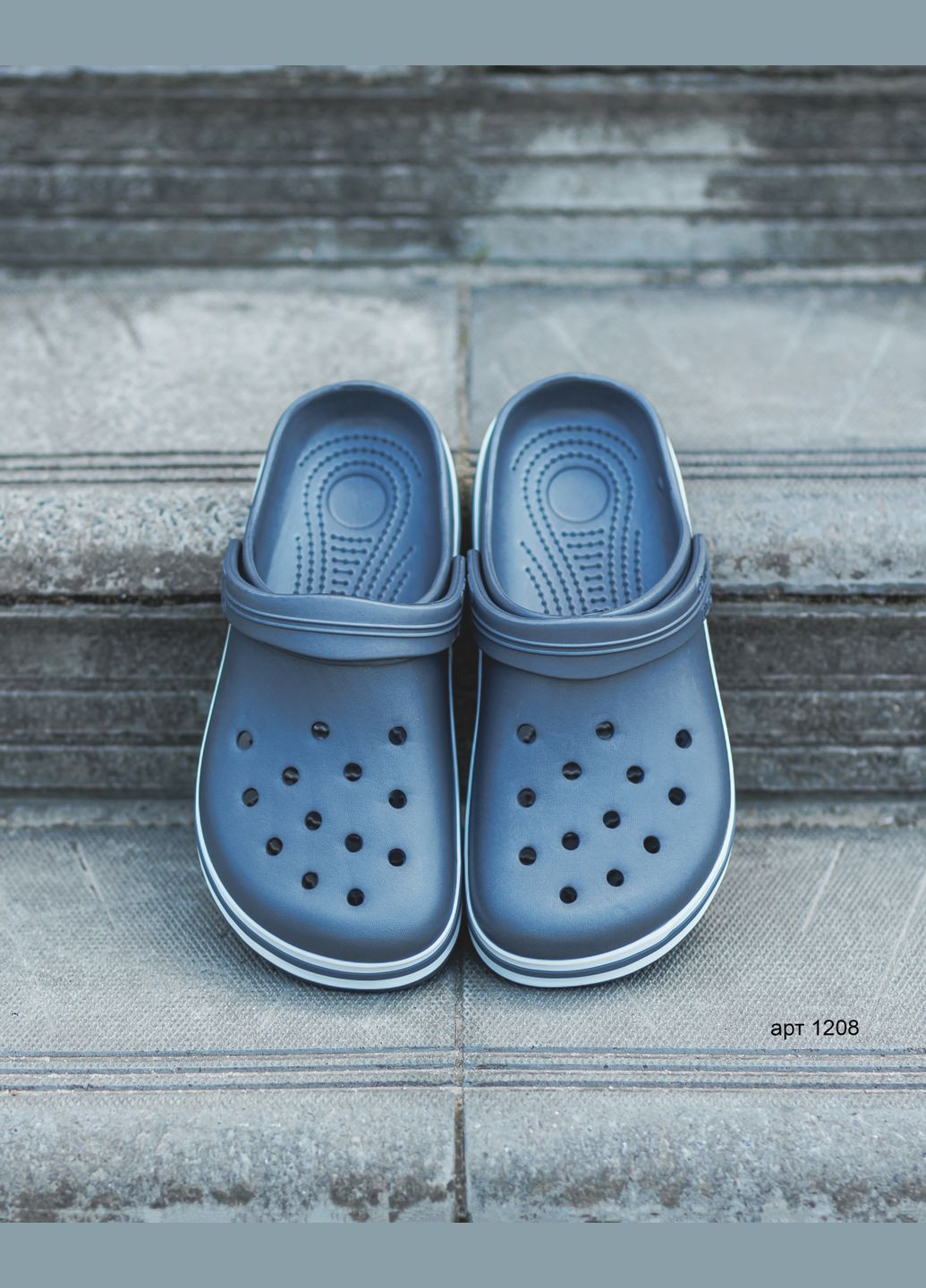 Кроксы мужские Roks Grey No Brand Crocs (336394702)