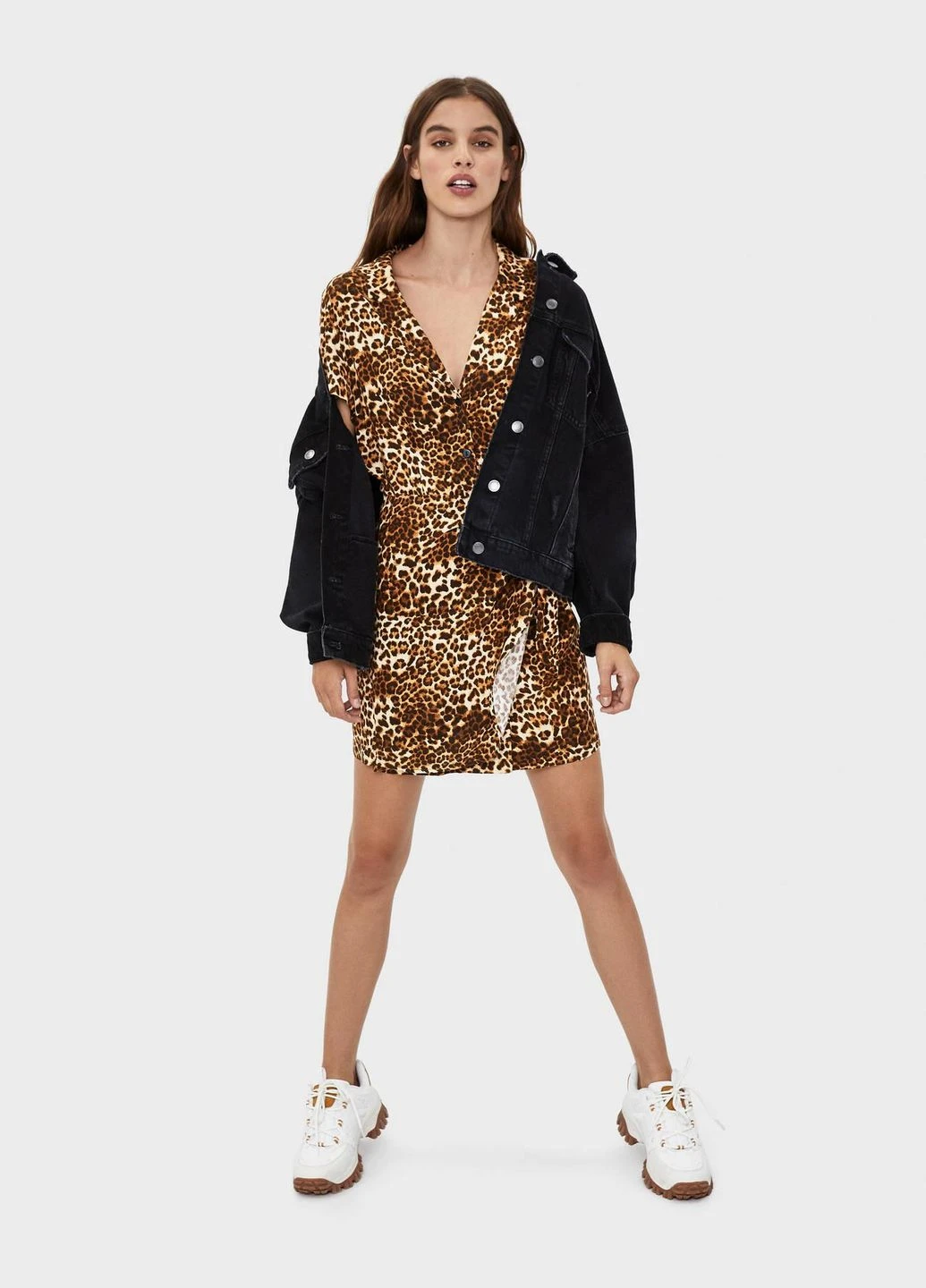 Бежевое платье лето,леопардовый, Bershka