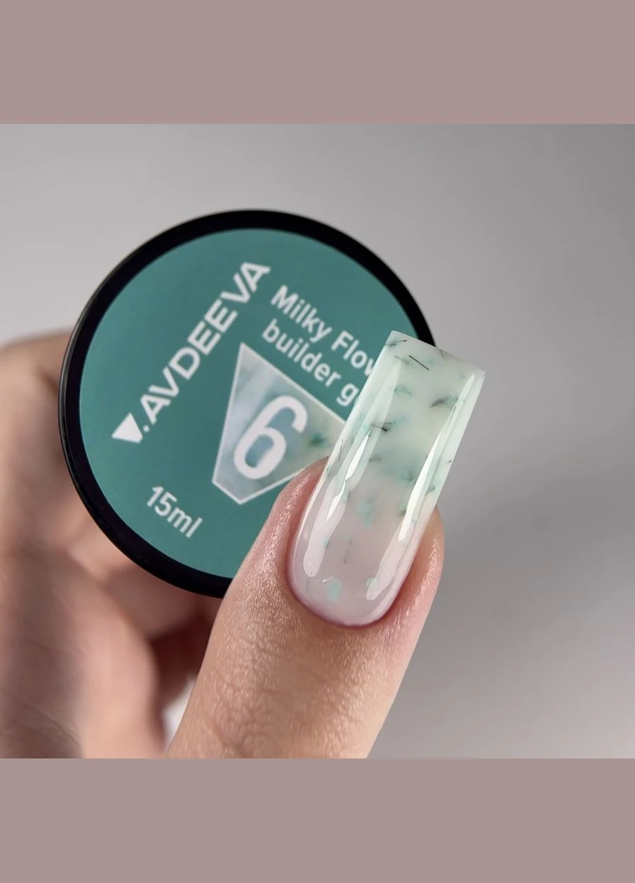 Молочный гель с мятными сухоцветами Milky Flower Gel № 06 15 мл Victoria Avdeeva (377187392)