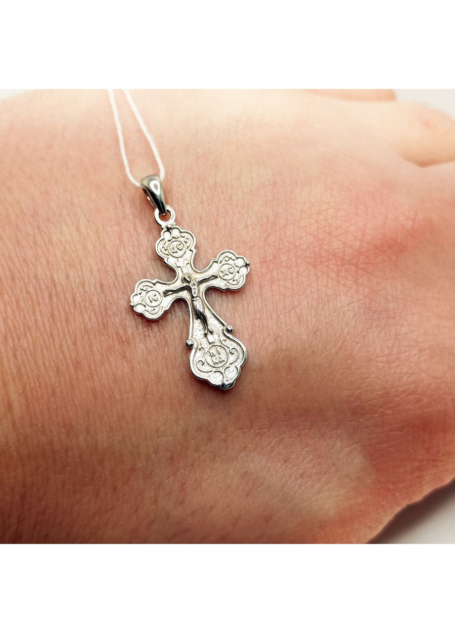 Хрестик срібло 925° 1,59г. 2,5 см родій 'спаси і збережи' (371П) Svitozar (368766145)
