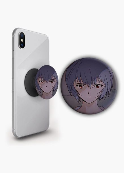 Держатель для телефона PopSockets Аниме Евангелион #02 Черный No Brand (304508561)