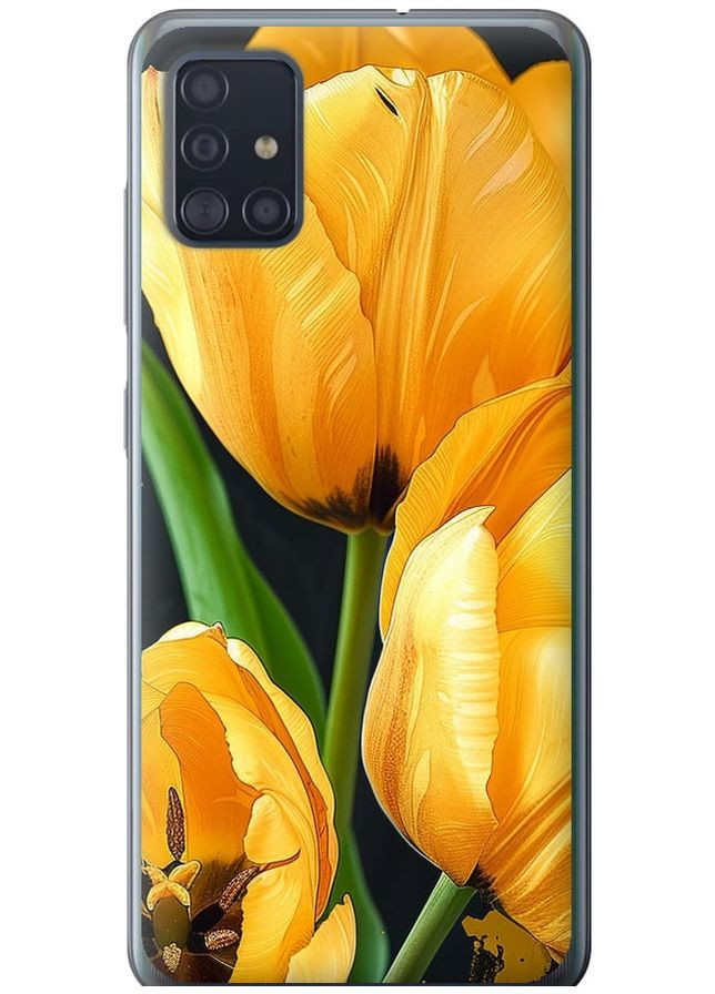 Силіконовий чохол 'Жовті тюльпани' для Endorphone Samsung Galaxy A51 2020 A515F (282929911)