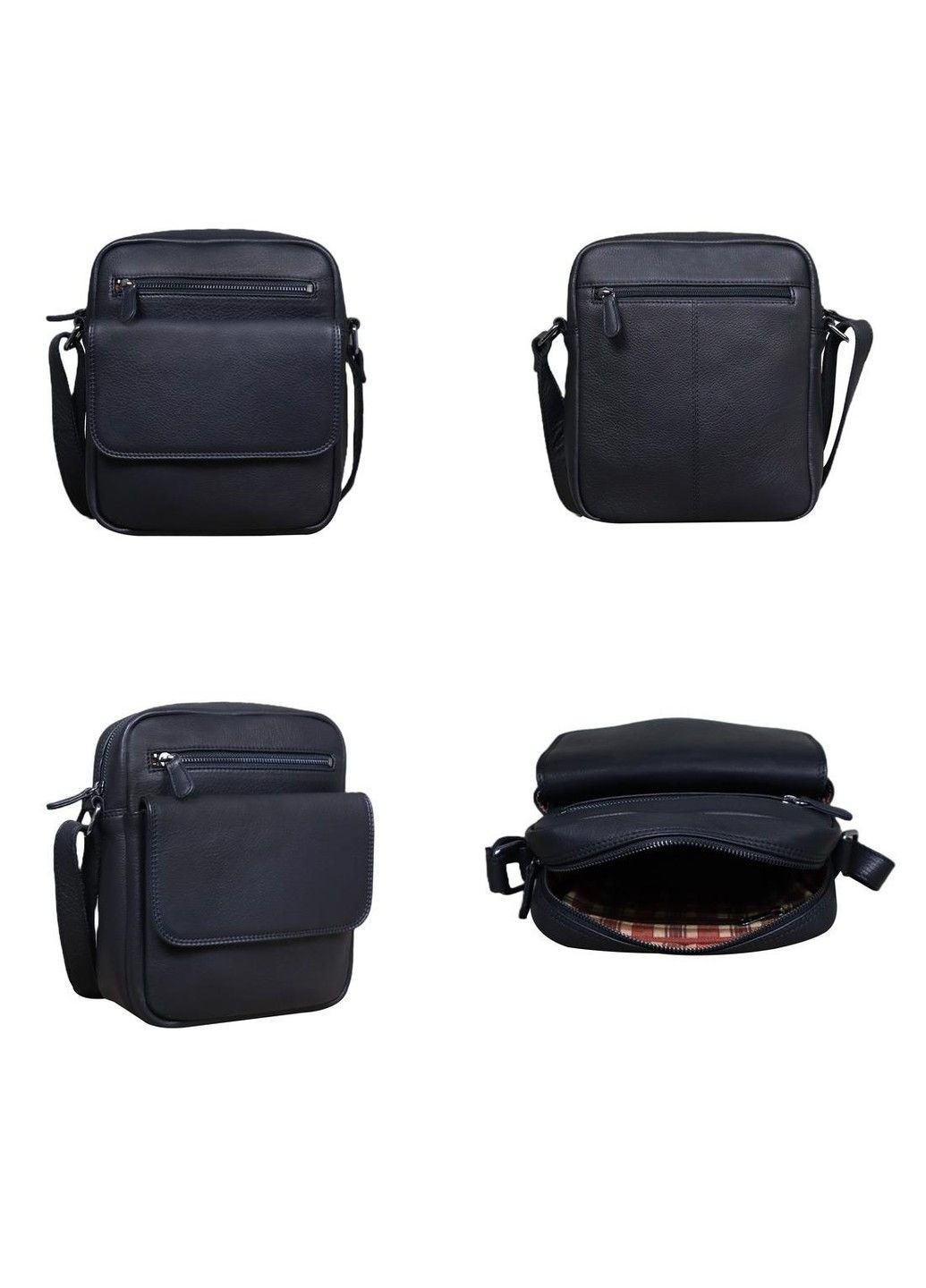 Шкіряна сумка через плече в чорному кольорі R-3375A Tavinchi (304265704)