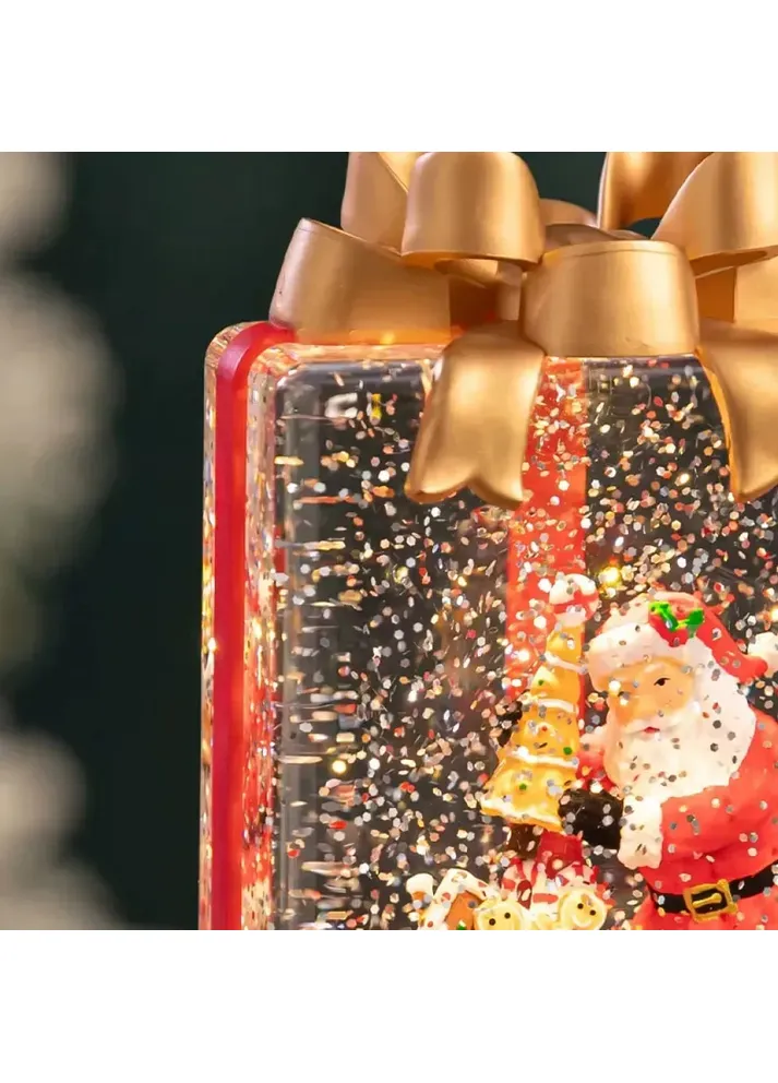 Новогодний ночник XMAS Подарунок WDL-25010A в форме коробки с блестками Digital (408383648)