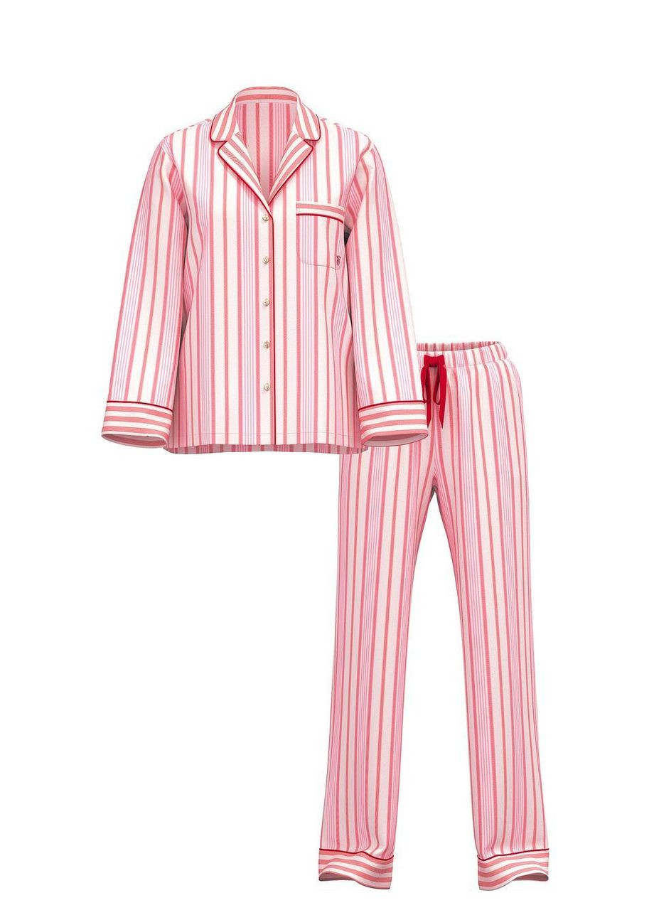 Біла всесезон жіноча піжама (сорочка+штани ) flannel pajama біла сорочка + брюки Victoria's Secret