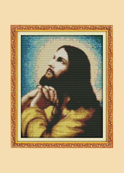 Набор для вышивания по нанесённой на канву схеме "The Preaching Christ (1)".AIDA 14CT printed, 29*34 см Joy Sunday (313613094)